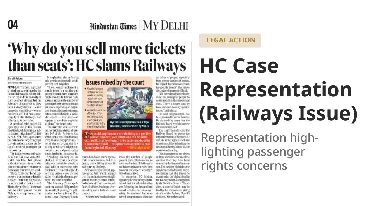 HC Case Representation (Railways Issue)