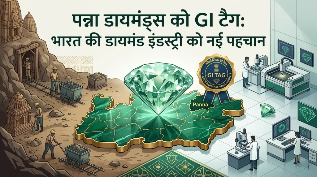 पन्ना डायमंड्स को GI टैग भारत की डायमंड इंडस्ट्री को नई पहचान